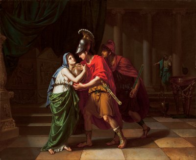 Electra modtager asken fra sin bror, Orestes, 1826-27 af Jean Baptiste Joseph Wicar