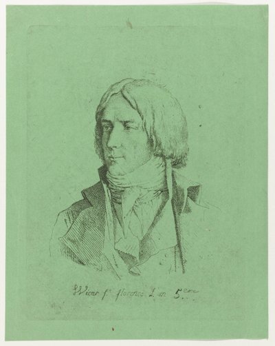 Portræt af en ukendt ung mand af Jean Baptiste Joseph Wicar
