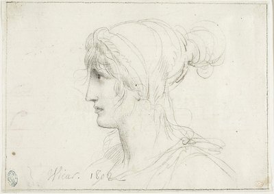 Profil af en kvinde af Jean Baptiste Joseph Wicar