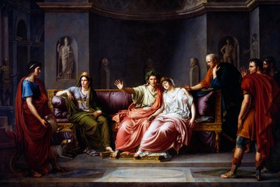 Virgil læser den sjette kanto af Æneid af Jean Baptiste Joseph Wicar