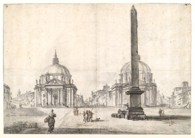 Piazza del Popolo, Rom af Jean-Baptiste Lallemand