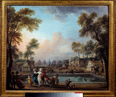 Anklagen for prinsen af Lambesc i Jardin des Tuileries den 12. juli af Jean-Baptiste Lallemand