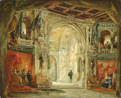 Hamlet, 1. akt, 1884 af Jean Baptiste Lavastre