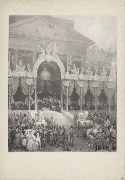Investitur af Leopold I som konge af belgierne, 1831 af Jean Baptiste Madou