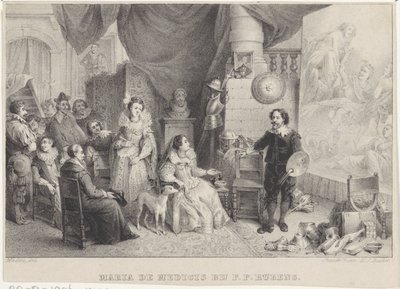 Maria de Medici med Rubens i hans studie af Jean Baptiste Madou
