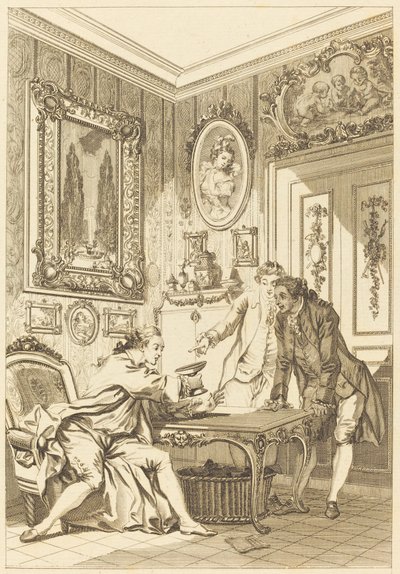 Det fortryllede snit af Jean Baptiste Michel Dupreel after Jean Honoré Fragonard