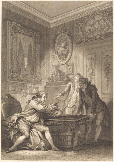 Den fortryllede kop af Jean Baptiste Michel Dupreel after Jean Honoré Fragonard