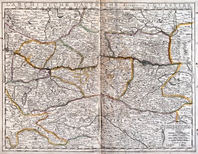Kort over Østrig (gravering af Jean Baptiste Nolin