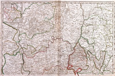 Kort over Bourgogne (Frankrig) (Gravering af Jean Baptiste Nolin