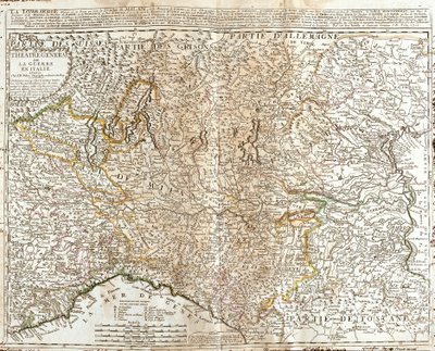 Kort over Lombardiet (Italien) (Gravering af Jean Baptiste Nolin