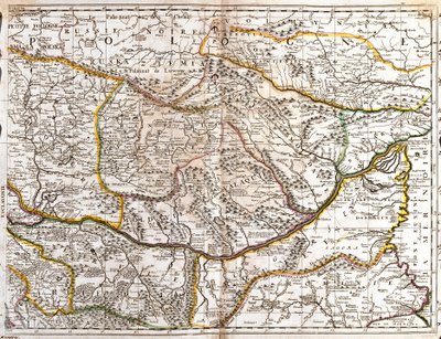 Kort over Moravian Wallachia (Tjekkiet) (gravering af Jean Baptiste Nolin
