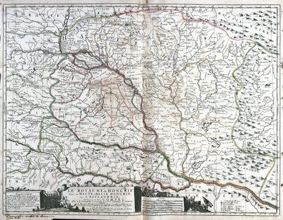 Kort over kongeriget Ungarn (gravering af Jean Baptiste Nolin