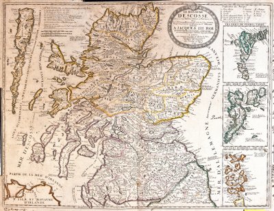 Kort over Kongeriget Skotland, under James II af Jean Baptiste Nolin
