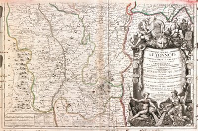Kort over Lyonnais (Frankrig) (Gravering af Jean Baptiste Nolin