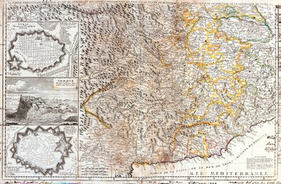 Kort over hertugen af Savoys sydlige territorier i Italien (gravering af Jean Baptiste Nolin