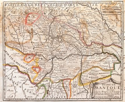 Kort over provinsen Mantova (Italien) (gravering af Jean Baptiste Nolin