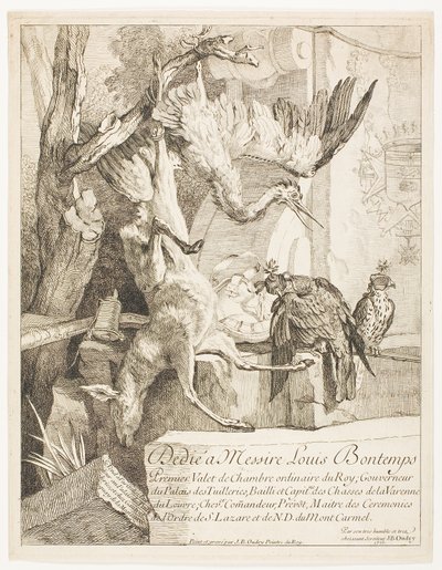 Fire jagtfag, nr. 1 af Jean Baptiste Oudry