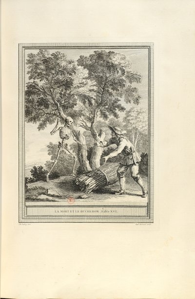 La mort et le bûcheron Døden og skovhuggeren, 1755. af Jean Baptiste Oudry