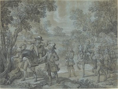 Ragotin erklærer vers; bønder tror, ​​han prædiker af Jean Baptiste Oudry