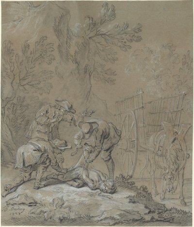Ragotin afgrænset af de gale forældre af Jean Baptiste Oudry