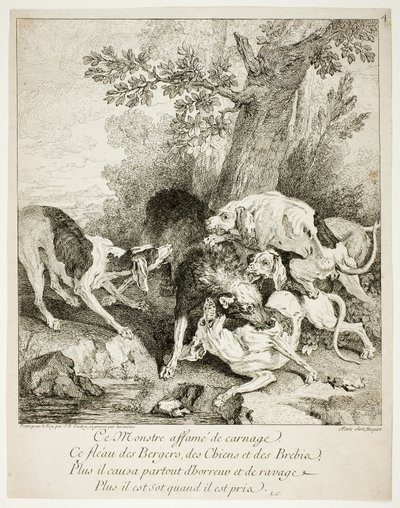 Ulven i bugten af Jean Baptiste Oudry