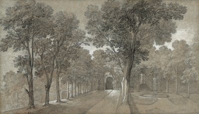 Udsigt over parken ved Arcueil af Jean Baptiste Oudry