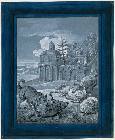 Ulve angriber får ("Rein de Trop II") af Jean Baptiste Oudry