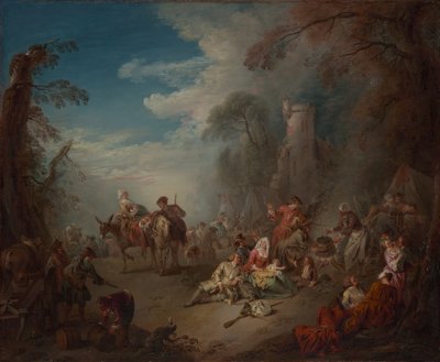 Tropper i hvile, ca. 1725. af Jean Baptiste Pater