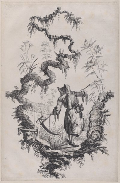 Chinoiserie Ornament Print, 1755. af Jean Baptiste Pillement