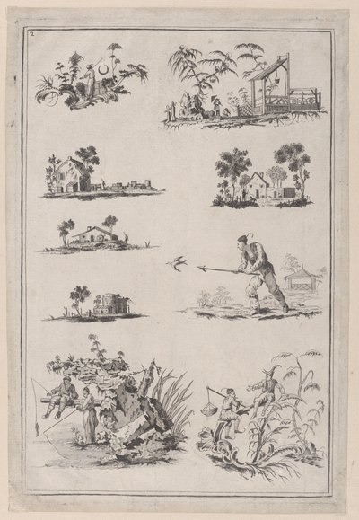 Chinoiserie Ornamenter, ca. 1760-85. af Jean Baptiste Pillement
