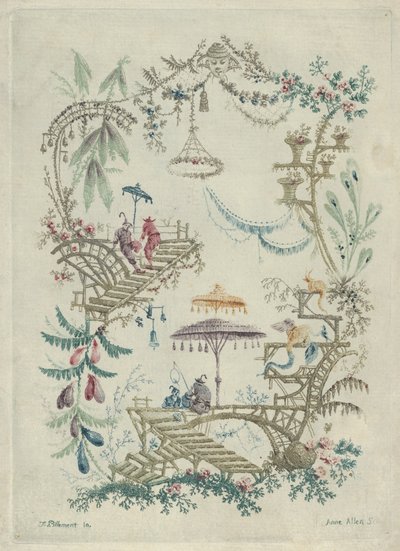 Chinoiserie fra New Suite of Chinese Arabesque Notebooks, 1790-99. af Jean Baptiste Pillement