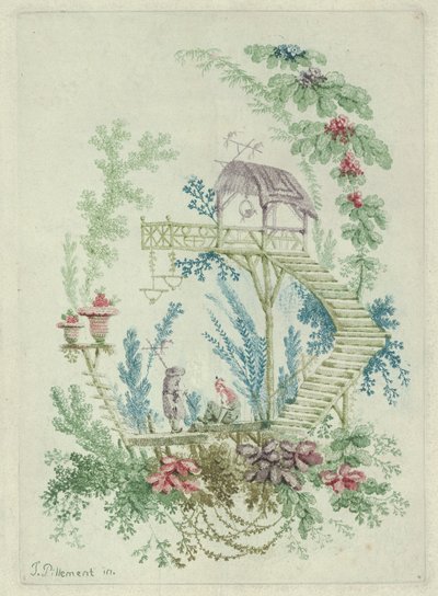 Chinoiserie fra New Suite of Notebooks of Chinese Drawings, 1790-99. af Jean Baptiste Pillement