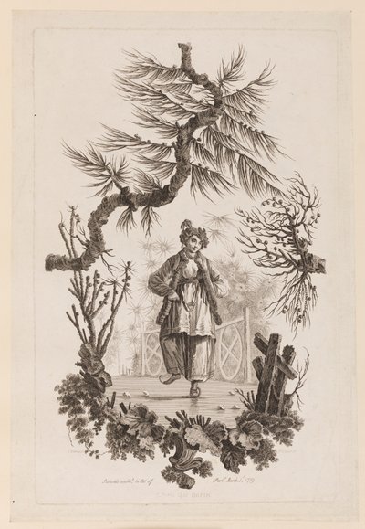 Figur under gren af Jean Baptiste Pillement