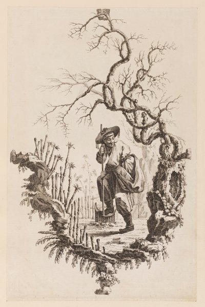 Figur og Bough af Jean Baptiste Pillement