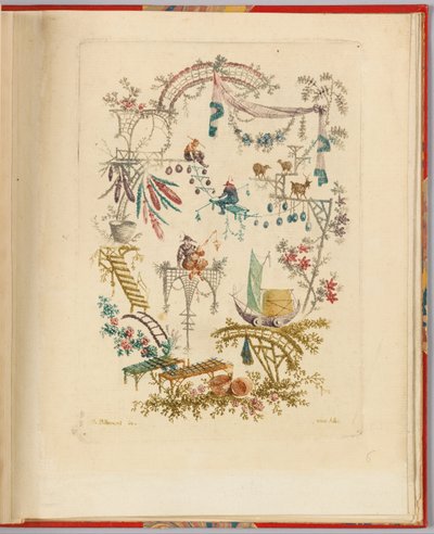 Ornamentalt design fra "Nouvelle suite de cahiers chinois a l