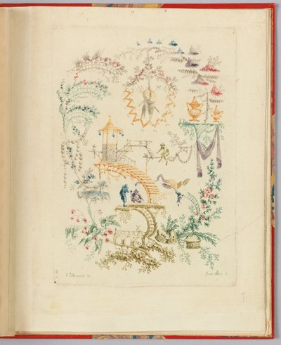 Ornamentalt design fra "Nouvelle suite de cahiers chinois a l