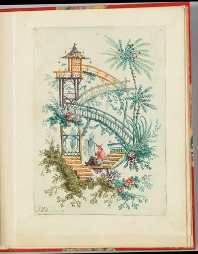 Ornamentalt design fra "Nouvelle suite de cahiers chinois a l
