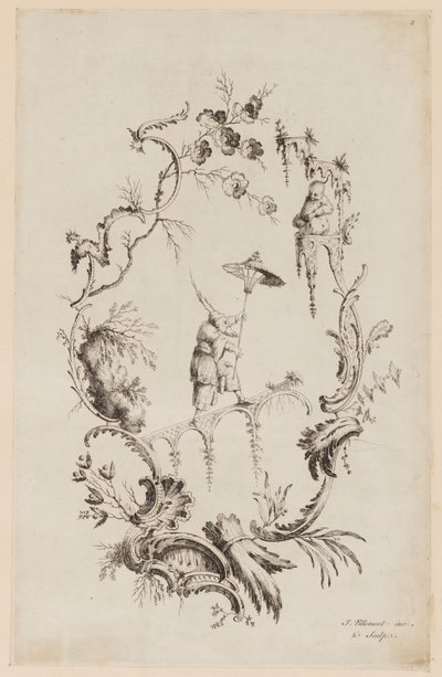 Plade 2, fra "A New Book of Chinese Ornaments" af Jean Baptiste Pillement