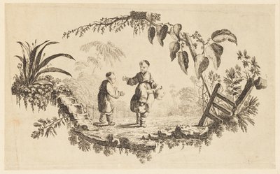 Tallerken, fra "Samling af flere kinesiske børnespil" af Jean Baptiste Pillement