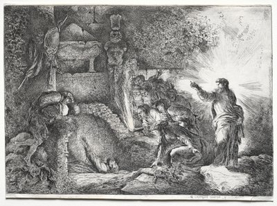 Lazarus opstandelse af Jean Baptiste Pillement