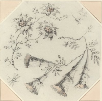 Trompetblomster og tusindfryd af Jean Baptiste Pillement