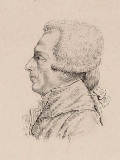 Portræt af violinisten og komponisten Niccolò Mestrino 1748-1789. af Jean Baptiste Ponce Lambert
