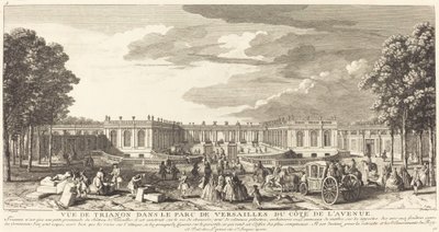 Udsigt over Trianon i Versailles-parken fra Cote de l
