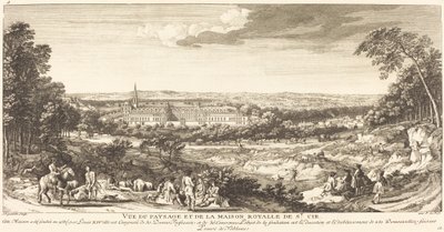 Udsigt over landskabet i kongehuset Saint Cir af Jean Baptiste Rigaud