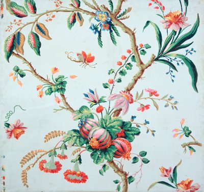 Blomster tapet design af Jean Baptiste Réveillon