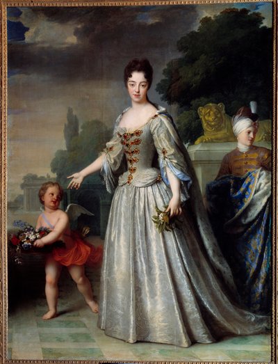 Portræt af Marie Adelaide af Savoie, hertuginde af Bourgogne delfin af Frankrig (1685-1712). Maleri af Jean Baptiste Santerre (1651-1717) af Jean Baptiste Santerre