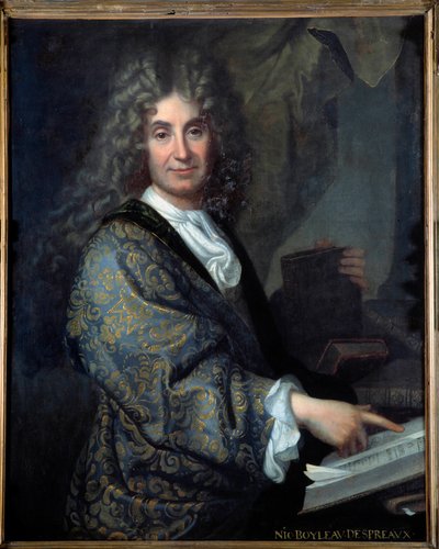 Portræt af Nicolas Boileau (1636-1711) dit Boileau Despreaux (Boileau-Despreaux), fransk forfatter - Maleri af Jean Baptiste Santerre (1651-1717) - Olie på lærred - Søn 1,00 X 0,82 m - Lyon, Musee Des Beaux Kunst - Portræt af Nicolas Boileau (1636-1711) ke af Jean Baptiste Santerre