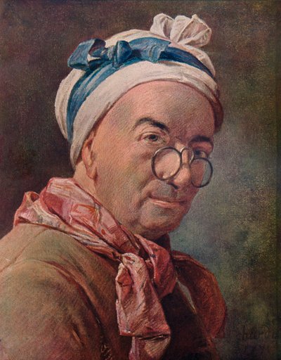 Selvportræt i briller, 1771 af Jean Baptiste Simeon Chardin