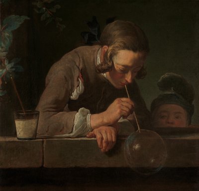 Sæbebobler, ca. 1733-34. af Jean Baptiste Simeon Chardin
