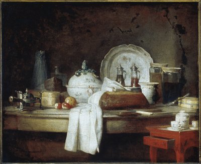 Officerernes messe eller resterne af en frokostdessertfest (olie på lærred, ca. 1763) af Jean Baptiste Simeon Chardin